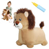 Inpany Bouncy Lion Animal Hopper Toys, Toddlers Plush Bouncing Jungle Zoo Animal Figures, Wild One Birthday Safari Baby Shower Decorations, Ride On Rubber Bouncer, Outdoor Gifts For 2 3 4 Yr Girl Boy