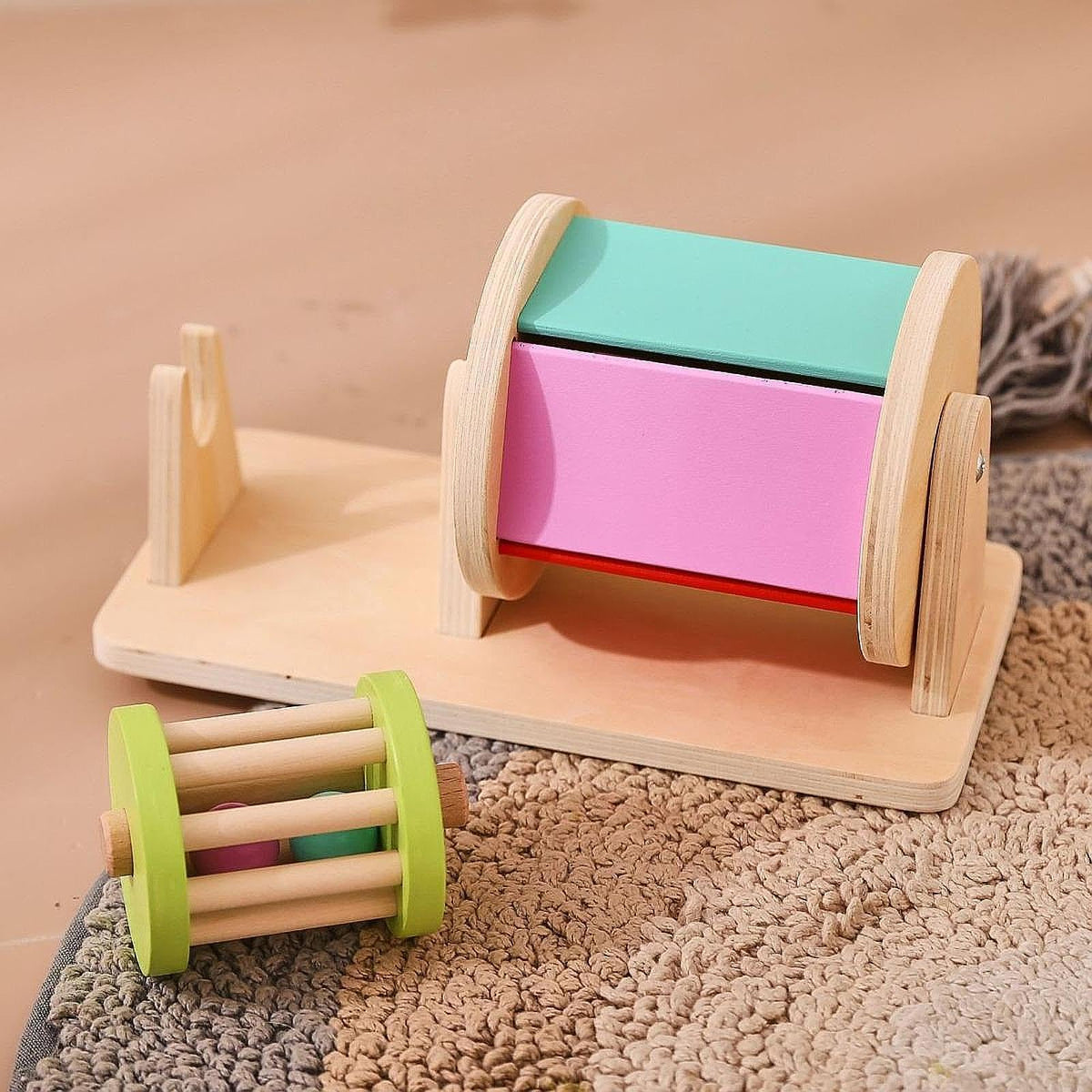 Enakshi Rotating Toy Drum Sound Toy Rolling Textile Drum For Gifts Boys Girls Infant|Baby | Toys For Baby | Developmental Baby T