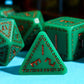 HDdais DND Dice Set, 7PCS Polyhedral Dice Set D&D for MTG Dungeons and Dragons Role Playing Game(Green)