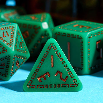 HDdais DND Dice Set, 7PCS Polyhedral Dice Set D&D for MTG Dungeons and Dragons Role Playing Game(Green)
