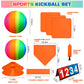 Jenaai 9 Pcs Sports Kickball Set Include 2 Pieces Kickball 5 Pieces Bases Flip Scoreboard and Pump for Boys and Girls Basketball