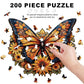 Wooden Puzzles for mature-themeds - 200 Pieces Butterfly Unique Shaped Wooden Jigsaw Puzzles for mature-themeds  Medium Size 10'' x 12'' mature-themed Wood Puzzles for Family Friend Game