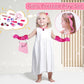 Deao Toddler Vanity Makeup Table Toy With Mirror & Chair,Kids Vanity With Light&Music,Pretend Play Makeup Toy With Hair Dryer To