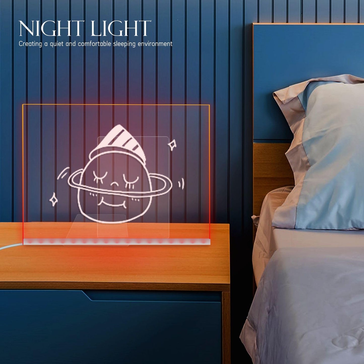 Masshomi 15 * 11 inch 7 Color Change LED Glowing Message Acrylic Writing Board dimming Remote Control Timer Plug in 7 Color Mark