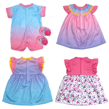 4 Pack Doll Clothes For 13-16 Inch Dolls, Dress For 13-16 Inches Dolls
