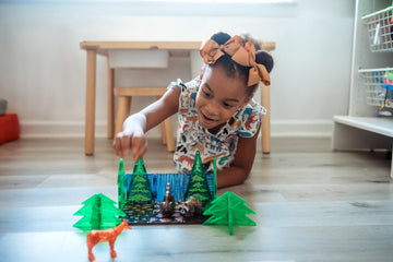 Magna-Tiles Forest Animals 25-Piece Magnetic Construction Set, The Original Magnetic Building Brand
