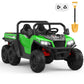 Garvee 24V 4WD 6-Wheel Electric Ride On Dump Truck with Remote Control  2 Seater Kids Dump Truck Toy for Big Kids Ages 3+  Includes Interactive Shovel  Dump Bed  LED Lights & Music Player