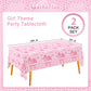 Gatherfun Baby Girl Shower Party Supplies: 2-Pack Its A Girl Decorations,Disposable Plastic Tablecloth, Ideal Table Cover for Ba