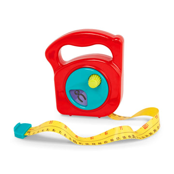 Battat - Toy Measuring Tape - Working Reel & Easy-Hold Handle - Tool Discovery Carousel - Metric & Imperial Units - 2 Years + - 