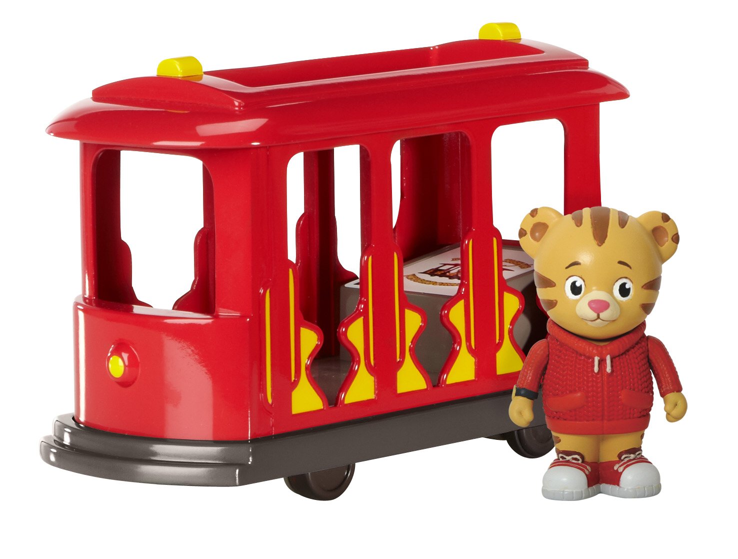 Daniel Tiger'S Neighborhood Trolley With Daniel Tiger Figure Included, Pull Back And Go Action With Fun Trolley Bell Sounds, ''D