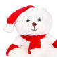 Kinrex Christmas Stuffed Animal – White Santa Teddy Bear Plush Stuff Toy, Holiday Animals Bears With Red Hat, Scarf & Gloves, Gift Toys For Kids & Adults, Measures 11.81” / 30 Cm.