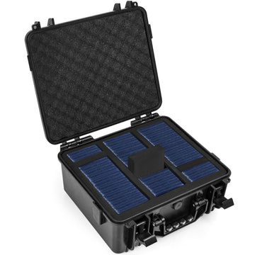 Weliday 3 Row Toploader Card Storage Box, Waterproof Graded Card Case For Sports Cards With Eva Divider, Trading Card Toploader