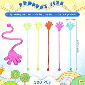 Leyndo 200 Pcs Glitter Sticky Hands Bulk Party Favors Sticky Hand for Kids Goodie Bag Stuffer Mini Stretchy Sticky Toys Kids Bir