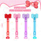 RoundFunny 24 Pcs Bow Mini Bubble Wands Kitty Themed Party Kawaii Bubbles Sticks Wands for Cute Cartoon Bow Kitten Cat Theme Bir