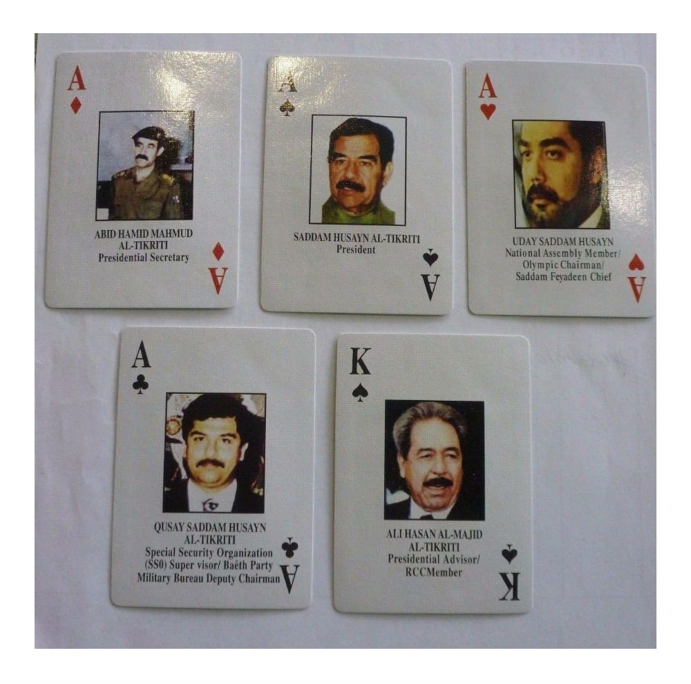 Iraqi Most Wanted Playing Cards Iraq War-Saddam Sealed New