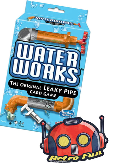 Big Game Toys Water Works Card Game - Classic 1970s Metal Toy with Free BGT Sticker, Silver, Model 691035032922