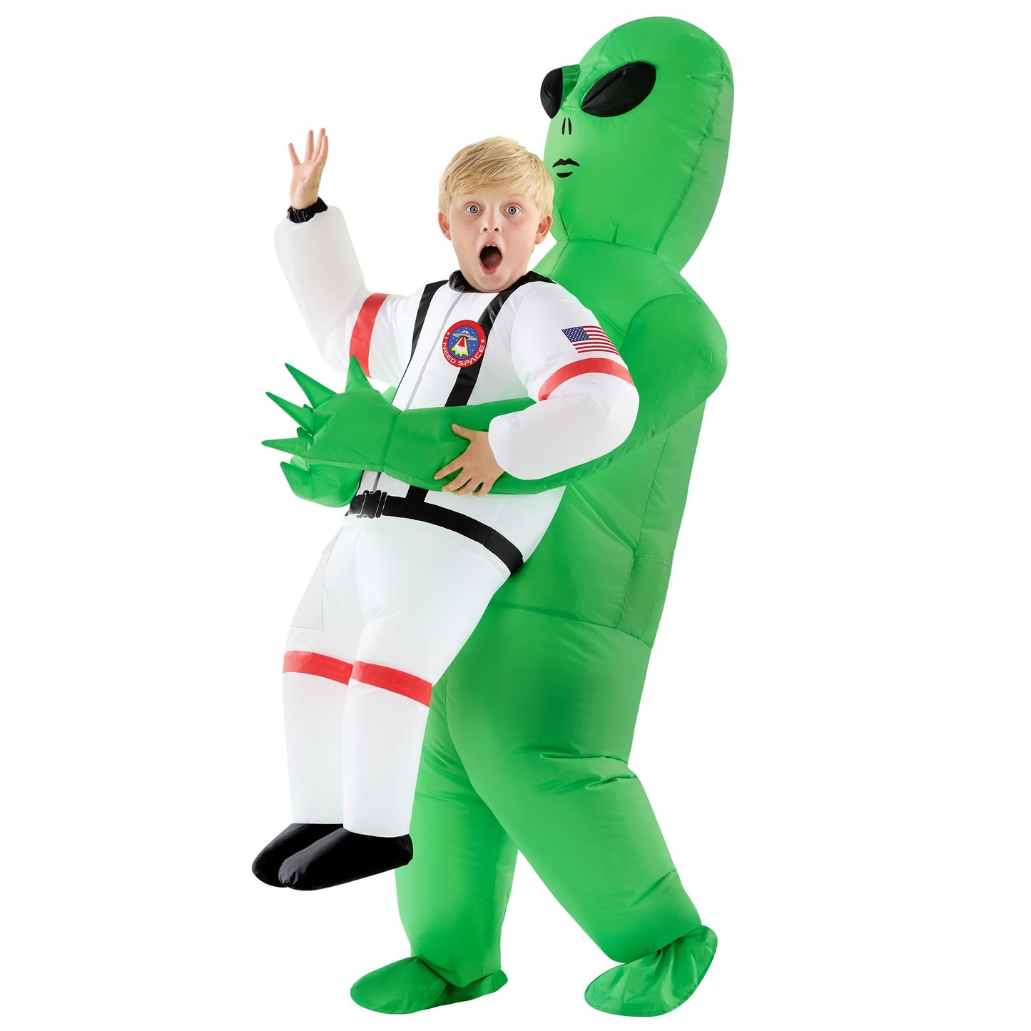 Morph Kids Astronaut Inflatable Alien Costume, Blow Up Alien Outfit, Boys Halloween Costume, Halloween Costumes for Kids