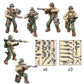 MEIEST 6 PCS Mini WWII Soldier Military Action Figures  Army Model Building Block Toys with Multiple Military  Accessories Party Favors Set for Kids (US Army)