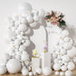 White Balloons In Different Sizes 5 10 12 18Inch-134Pcs Matte White Balloons For Garland Arch