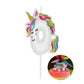 DERVENTA Birthday Candle Number White Unicorn Themed Party Decorations Beautiful Cake Topper 1 Piece (Unicorn Number 0)