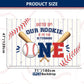 QUERICKY Baseball 1st Birthday Decoration Banner, 71x47in, Rookie Year Backdrop for Boys