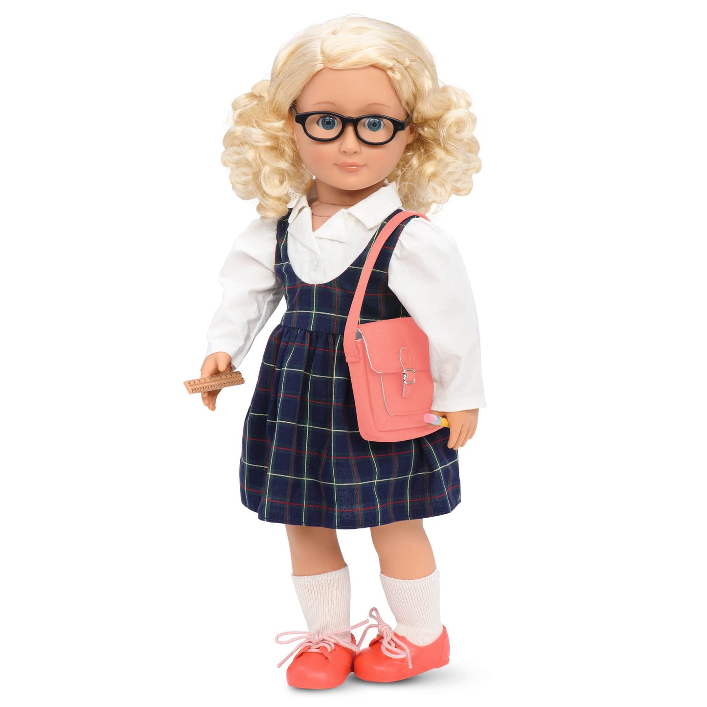 Our Generation Perfect Score School Uniform Doll Outfit for 18" Dolls, Brown, Cotton Blend, Model BD30266Z, Ages 3+