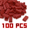 Classic Building Brick 2X4 100 Pieces, Compatible With Lego 3001 Bulk Block Set, Creative Building Toy Diy, Suitable For Boys Gi