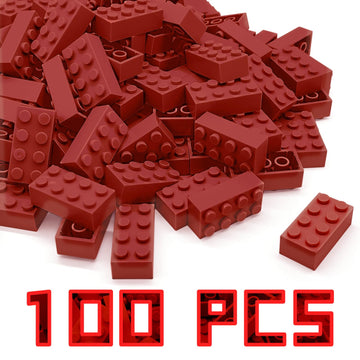 Classic Building Brick 2X4 100 Pieces, Compatible With Lego 3001 Bulk Block Set, Creative Building Toy Diy, Suitable For Boys Gi