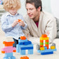 500 Pieces Classic Building Bricks in 15 Popular Colors and 12 Mixed Shapes, Creative Small Building Blocks Set Learning Educati