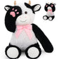 Maogolan Cow Stuffed Animal,Big Fluffy Plush Cow Toy For Mom,24'' Bull Stuffed Animal Long Legs Arms For Baby Shower Decor,Birth