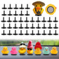 Yibeico 40Pcs Duck Plug, Rubber Duck Mount, Flock Locker Rubber Duck Holder Dashboard For Jeep Dash & Fixed Display, Gift For Je