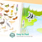 Bird Stickers + Coloring Book For Kids By Cupkin: Innovative Side By Side Bird Sticker Book - Spiral Binding Allows The Birds St