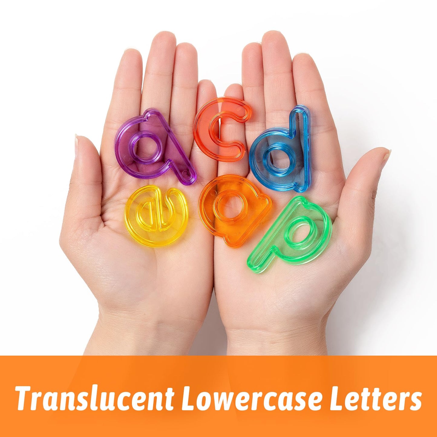 Pretrans 78 Pcs Plastic Letters For Kids - 3 Sets Of Lowercase Alphabet Letters, Translucent Toys For Light Table, Ideal Light B