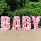 3Ft Large Marquee Letters Mosaic Balloon Frame Pre-Cut Foam Board Marquee Light Up Letters C For Birthday Party Decorations,Wedd