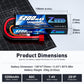 Zeee 7.4V 2S Lipo Battery 5200mAh 80C Hard Case Battery Deans T Plug with Housing for 1/8 1/10 RC Vehicles Car Slash RC Buggy Tr