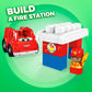 Mega Bloks First Builders Toddler Building Blocks Toy Set, Freddy Firetruck With 6 Pieces And Storage, 1 Figure, Red, Ages 1+ Years