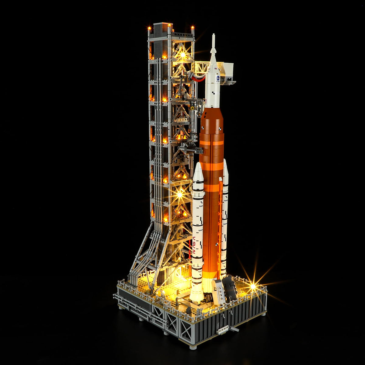 Briksmax Light Kit For Lego10341 Nasa Artemis Space Launch System Compatible With Lego Icons Rocket Launch Tower Building Set
