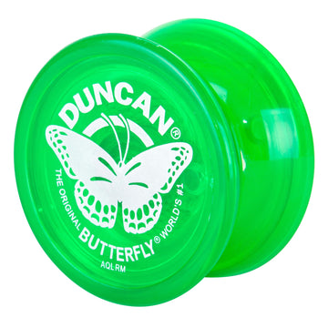 Duncan Toys Butterfly Yo-Yo, Beginner Yo-Yo With String, Steel Axle And Plastic Body, Green