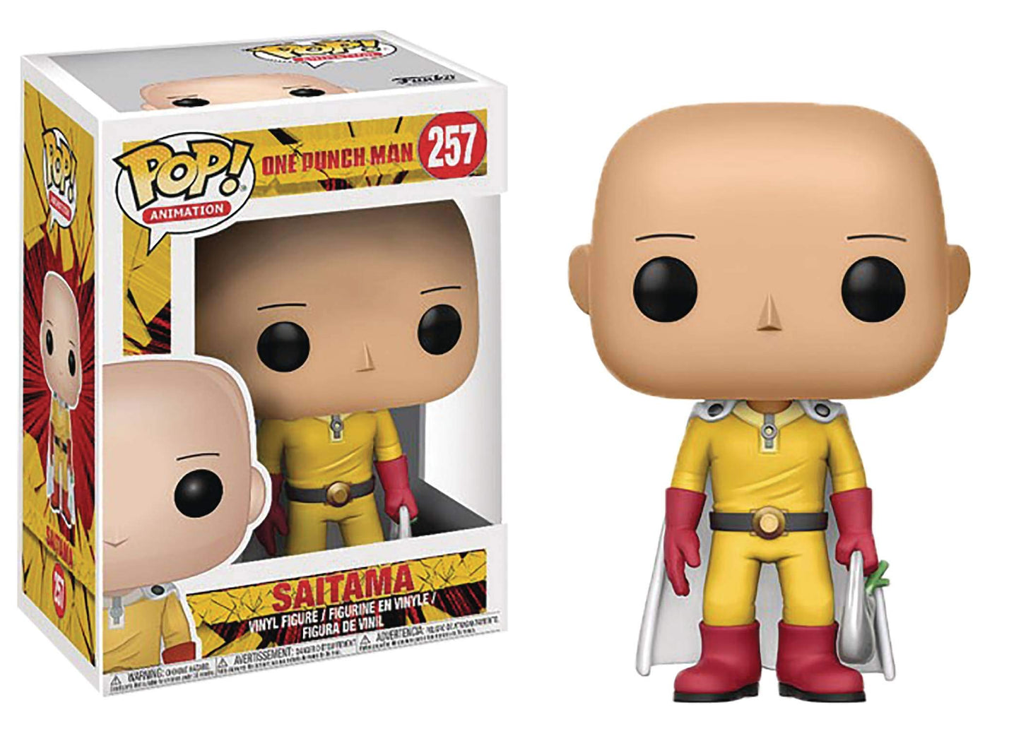 Funko Pop! Anime: One Punch Man - Saitama Vinyl Figure (Bundled With Pop Box Protector Case)