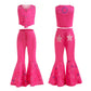 Shelovesit Girls Movie Doll Costume, Kids Rose Outfit Movie Cosplay Dress Up Halloween Birthday Party (110Cm/3T-4T)