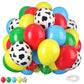 Toy Inspired Stroy Balloons, 12Inch Cartoon Balloons Blue Red Yellow Green Cow Print Balloons Arch Garland Kit For Kids Boys Gir