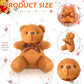 Skylety 16 Pcs Mini Bear Stuffed Animal 4 Inch Bear Bulk Keychain For Valentines Day Birthday Party Favor(Simple Style)