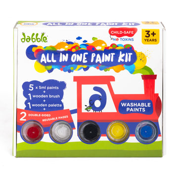 Dabble All In One Painting Kit | Reusable Colouring Pages | Non Toxic Colour For Kids| Gift For Kids For Ages 3+