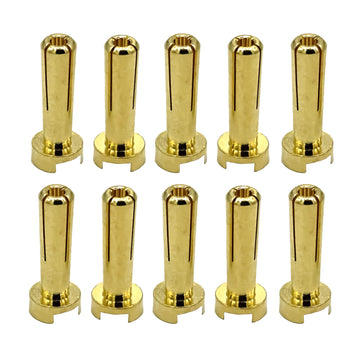 10pcs 4mm Bullet Banana Plug Connector Male for RC Model Vehicle Car Motor ESC LIPO Battery DIY Parts Gold Plated