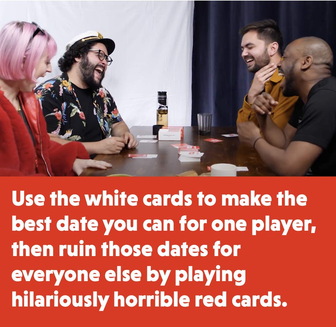 Jack Dire Studios Red Flags Card Game for Adults, Funny Party Game, 3-10 Players, Red, Model RFC-001, Paper Material