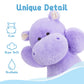 BENINY Giant Hippo Stuffed Animal - 36" Plush Toy, Soft Microfiber, Purple, Cute Jumbo Gift for Kids