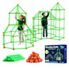 Tiny Land Glow Fort Building Kit for Kids Creative Fort Indoor & Outdoor Construction Toys with 86 Rods and 44 Balls for 5-12 Ye