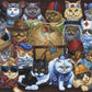 Dowdle Folk Art Cats Around The World Puzzle (1000 Piece)