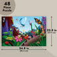 Blue Panda 48 Piece Giant Bugs And Insects Jigsaw Puzzle For Kids Ages 3-5 And 4-8, Jumbo Floor Puzzle For Toddler Preschool Learning (2 X 3 Feet)