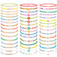 Guiqulai 48 Pcs Kids Friendship Bracelet Set,Colorful Adjustable Beaded Bracelets,Cute Stretch Preppy Bracelets,Stackable Clay S